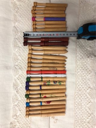 Lote 25 bolillos para encaje