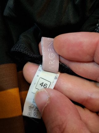 Top Argento Vivo schiena nuda nero riga 46