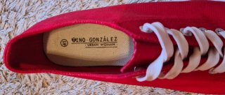 Zapatillas rojas de lona Tino González talla 41