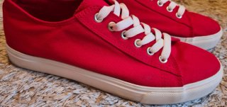 Zapatillas rojas de lona Tino González talla 41