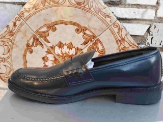 Scarpe uomo pelle mocassino eleganti blu college
