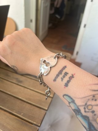 Pulsera Uno de 50 Corazón Llave