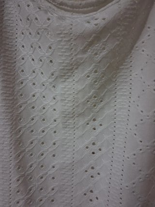 Blusa blanca con volantes Talla L