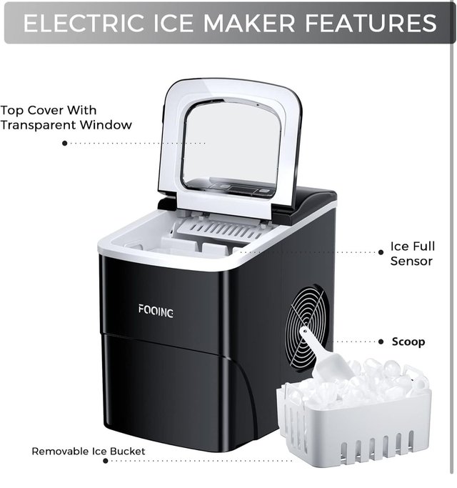 Máquina de Hielo Negra FOOING - miniatura 2