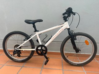 Bicicleta infantil Rockrider 20 blanca