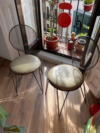 Coppia di sedie design industriale stile Dadra/Mariona