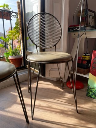 Coppia di sedie design industriale stile Dadra/Mariona