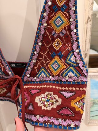 Chaleco Zara bordado talla única