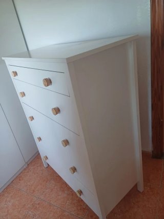 Cómoda KOPPANG IKEA Blanca 5 cajones