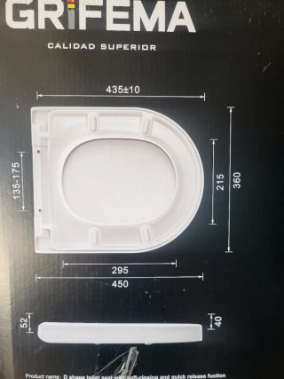 Tapa WC GRIFEMA G951 Resina UF Blanca