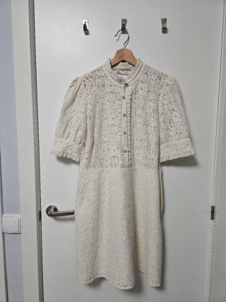 Vestido Zara encaje blanco