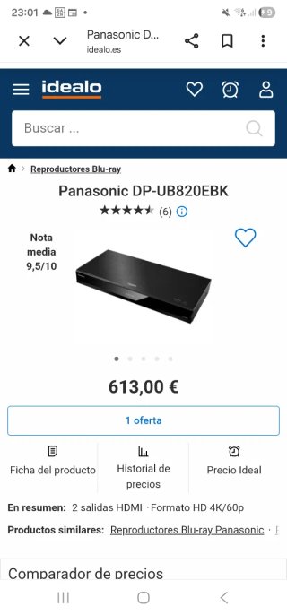 Panasonic DP-UB820 bluray 4k