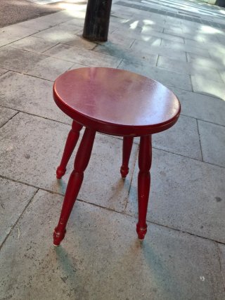 Taburete Vintage Rojo