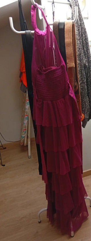 Vestido de fiesta fucsia Sin etiqueta de la marca