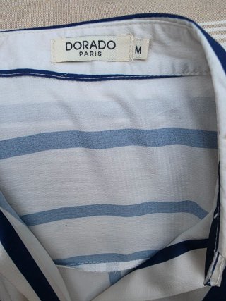 Camisa de rayas azul y blanco