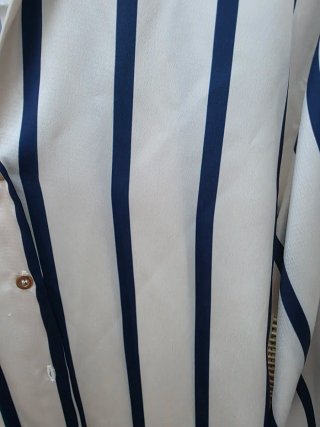 Camisa de rayas azul y blanco