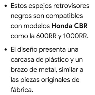 Retrovisores Moto Negro
