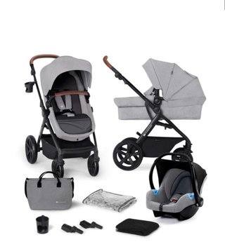 Carrito bebé Kinderkraft 3 en 1 gris