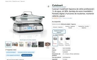 Cuisinart Vaporera Vidrio Profesional Digital