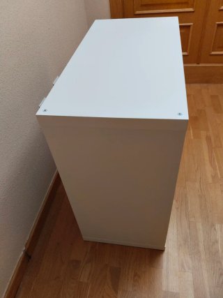 Estantería Ikea Drona 4 Cajas Lekman Moradas