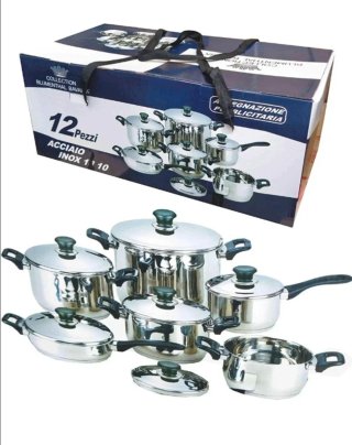 Set Pentole Acciaio Inox 18/10