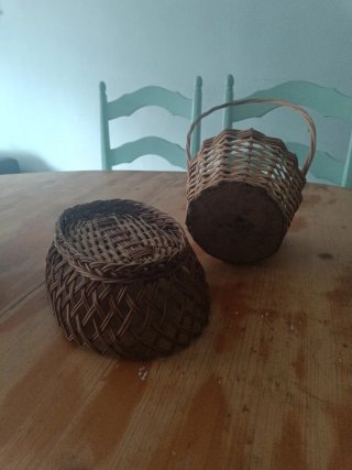 Cestas de mimbre (2 unidades)