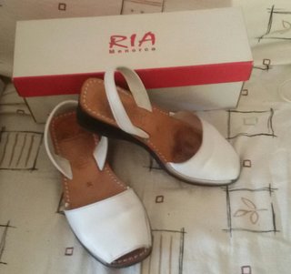 Menorquinas Ria Blancas con tacon Talla 38