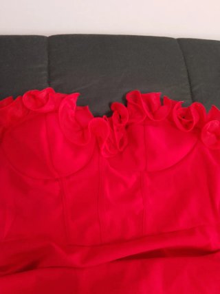 Vestido premamá elegante rojo