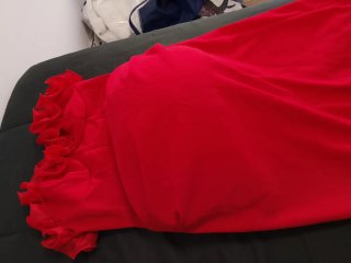 Vestido premamá elegante rojo