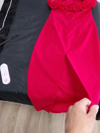 Vestido premamá elegante rojo