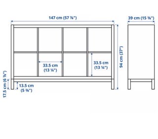 Estantería IKEA Kallax 8 huecos + 4 cestas