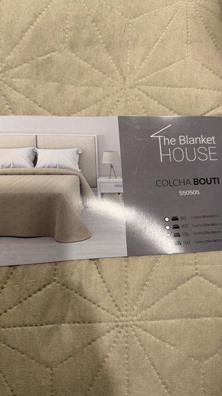 Colcha Bouti Beige 135cm