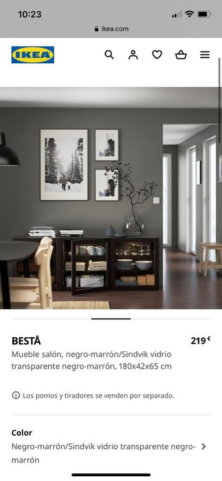 Mueble aparador vitrina IKEA