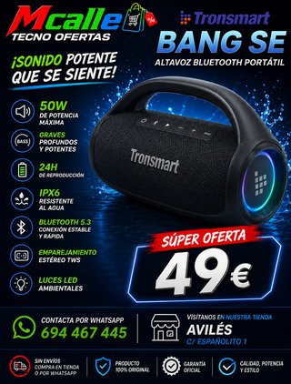 Altavoz Bluetooth Tronsmart Bang SE Nuevo