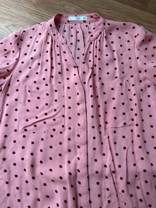Camisa lunares rosa Mango S
