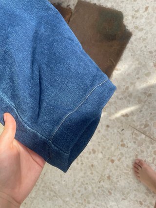 Pantalón vaquero ancho cintura alta elástico
