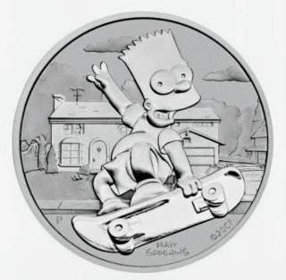Onza de Plata Bart Simpson