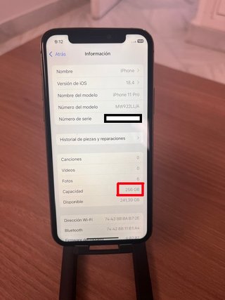 iPhone 11 Pro 256 GB Batería 100%