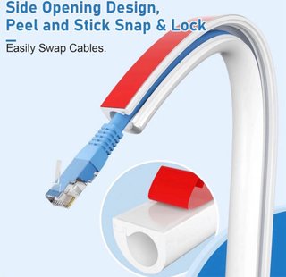 Cubre cable autoadhesivo 2m blanco