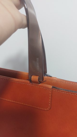 Bolso Lemarthe Mediano Marrón Naranja Nuevo