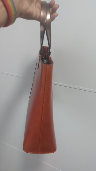 Bolso Lemarthe Mediano Marrón Naranja Nuevo
