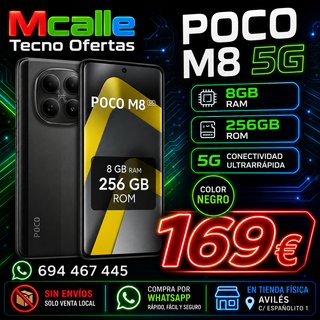 POCO M8 5G 256GB Negro Nuevo