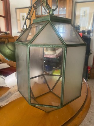Farol Octogonal Metal y Cristal