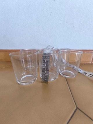 Set de 6 vasos de cristal