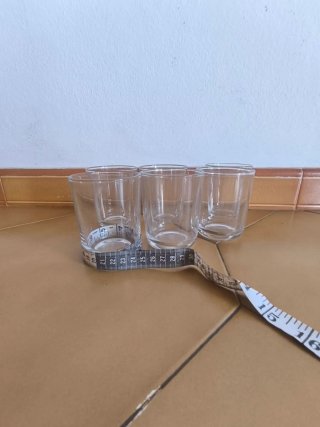 Set de 6 vasos de cristal