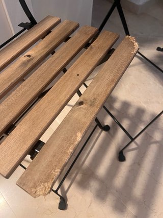 Conjunto mesa y sillas plegables madera