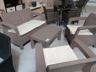 Conjunto Sofá y Mesa Terraza Jardín