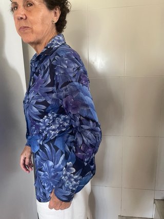 Camisa Punt Roma Flores Azul Talla 38