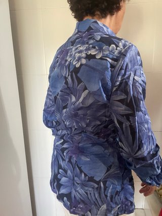 Camisa Punt Roma Flores Azul Talla 38
