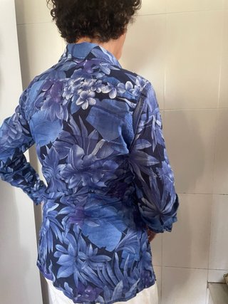 Camisa Punt Roma Flores Azul Talla 38
